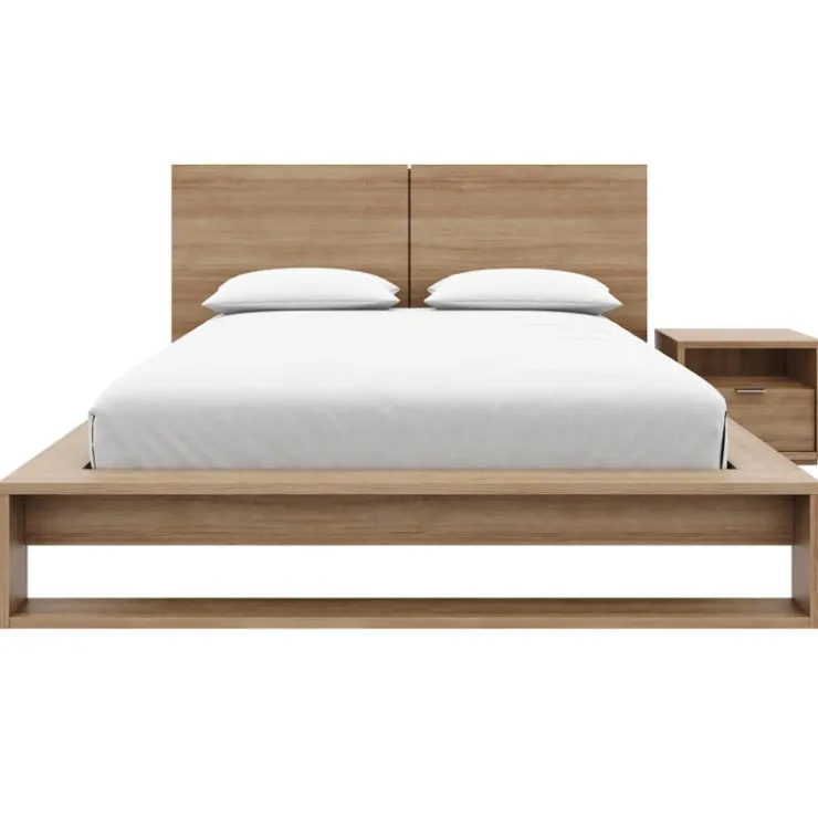 Nexera Queen Bedroom Set (60") - 3 pcs - Brown Oak Hot