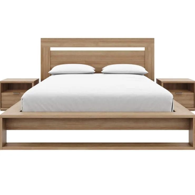 Nexera Queen Bedroom Set (60") - 4 pcs - Brown Oak Hot