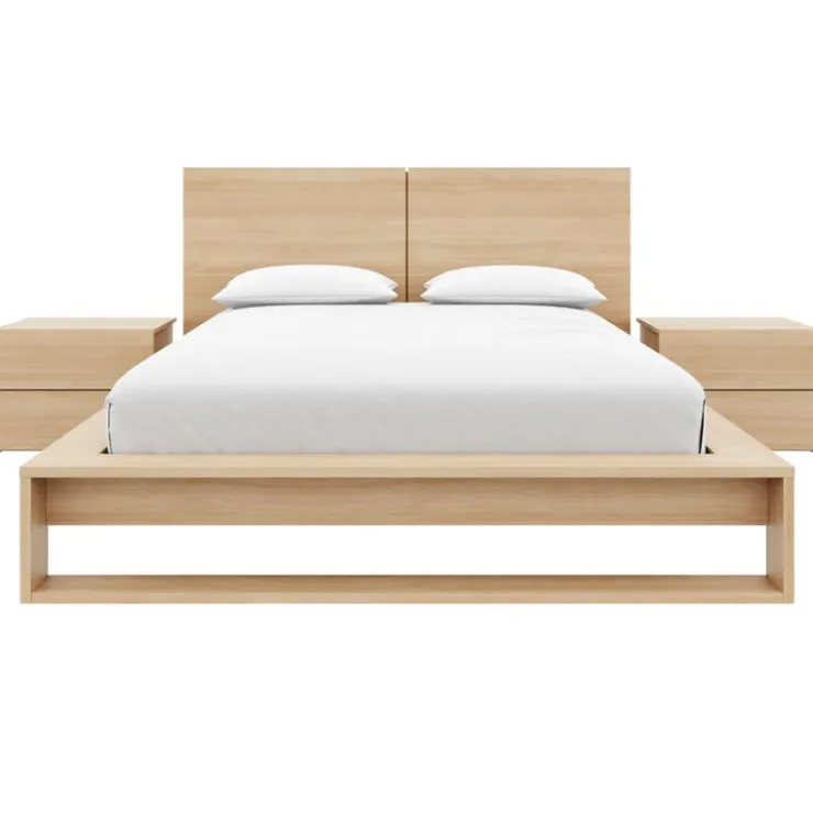 Nexera Queen Bedroom Set (60") - 4 pcs - Natural Blonde Oak Clearance