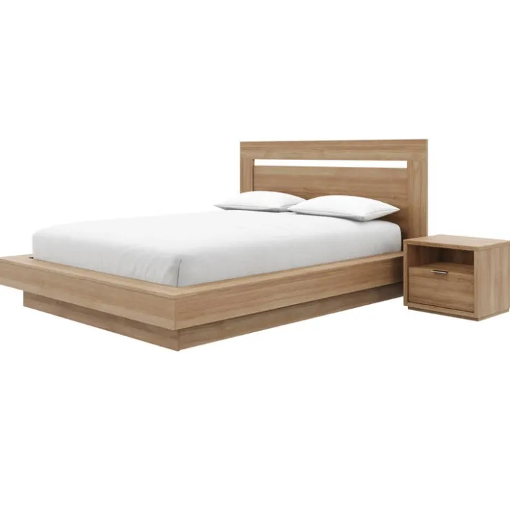 Nexera Queen Bedroom Set (60") - 3 pcs - Brown Oak Discount