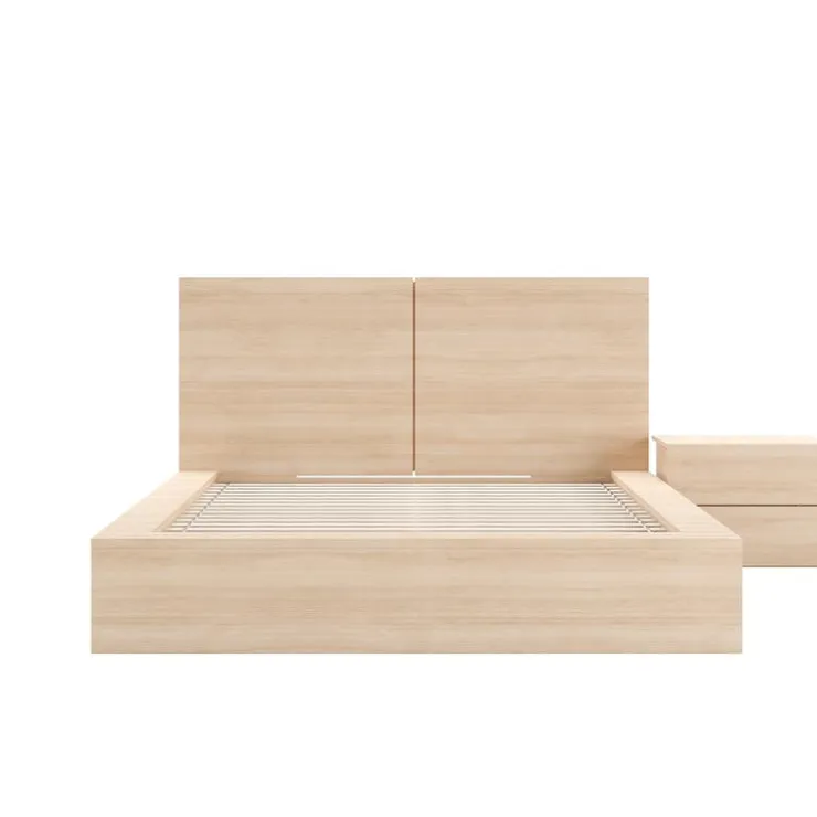 Nexera Queen Bedroom Set (60") - 3 pcs - Natural Blonde Oak Clearance