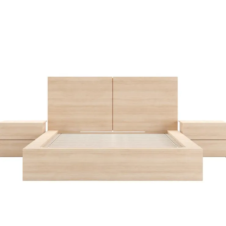 Nexera Queen Bedroom Set (60") - 4 pcs - Natural Blonde Oak Clearance