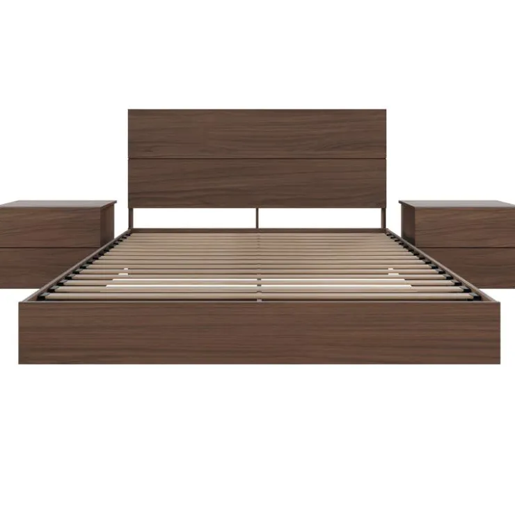 Nexera Queen Bedroom Set (60") - 4 pcs - Walnut Discount
