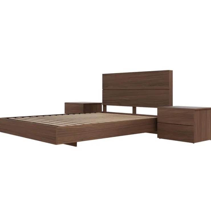 Nexera Queen Bedroom Set (60") - 4 pcs - Walnut Discount