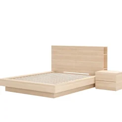Nexera Queen Bedroom Set (60") - 3 pcs - Natural Blonde Oak Best