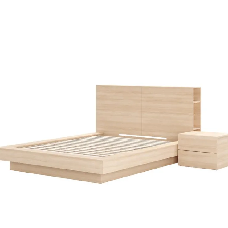 Nexera Queen Bedroom Set (60") - 3 pcs - Natural Blonde Oak Best