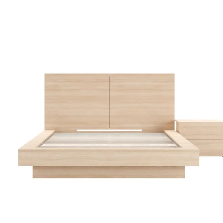 Nexera Queen Bedroom Set (60") - 3 pcs - Natural Blonde Oak Best