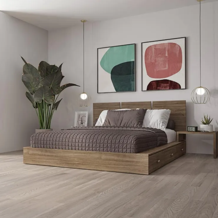 SUA-V Queen Bedroom Set with 6-Drawer Storage (60") - 4 pcs Fashionista Sale