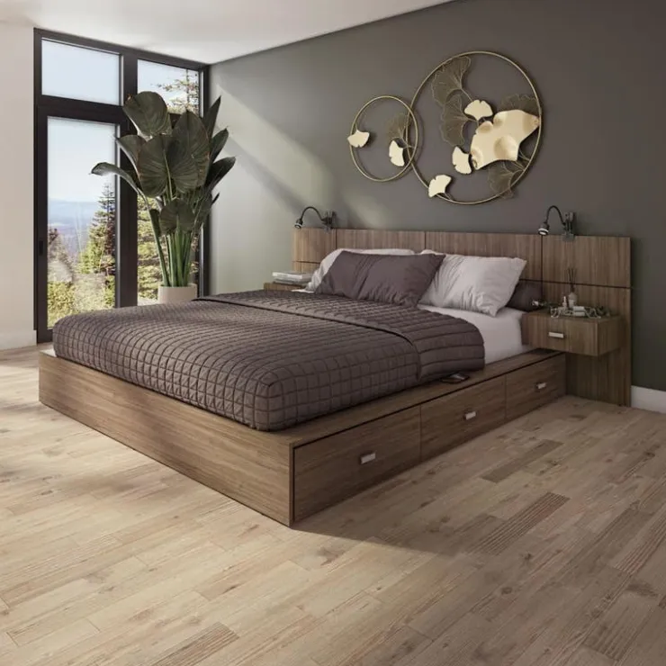 SUA-V Queen Bedroom Set with 6-Drawer Storage (60") - 4 pcs Fashionista Online