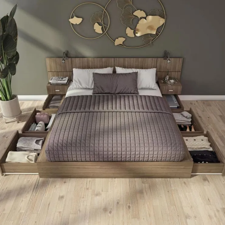 SUA-V Queen Bedroom Set with 6-Drawer Storage (60") - 4 pcs Fashionista Online