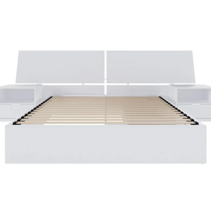 Nexera Queen 2-Drawer Storage Bedroom Set (60") - 4 pcs - White Outlet