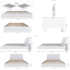 Nexera Queen 3-Drawer Storage Bedroom Set (60