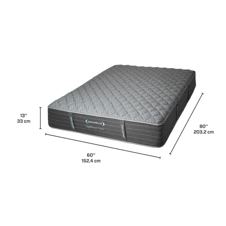 Dreamstar Queen Extra Firm Mattress with Pocket Coils - 60" Grey Sale