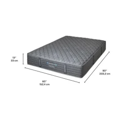 Dreamstar Queen Firm Mattress with Pocket Coils - 60" Blue/Grey New