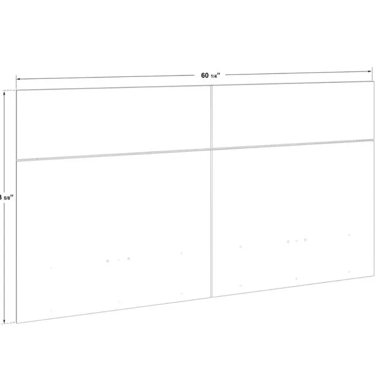 SUA-V Queen Headboard (60") Brown/Natural New