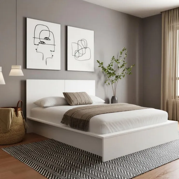 Nexera Queen Headboard (60") - White wood grain Sale