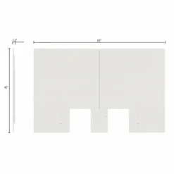 Nexera Queen Headboard (60") - White wood grain Clearance