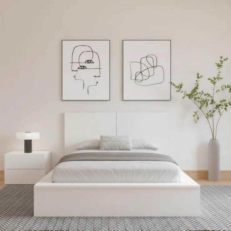 Nexera Queen Headboard (60") - White wood grain Clearance