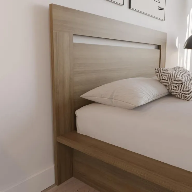 Nexera Queen Headboard - Brown Oak Hot
