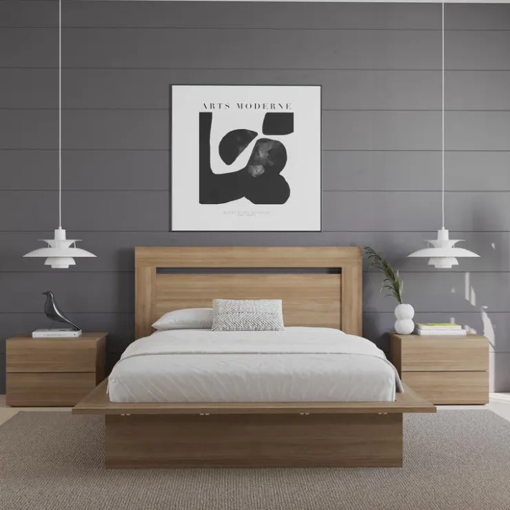 Nexera Queen Headboard - Brown Oak Hot