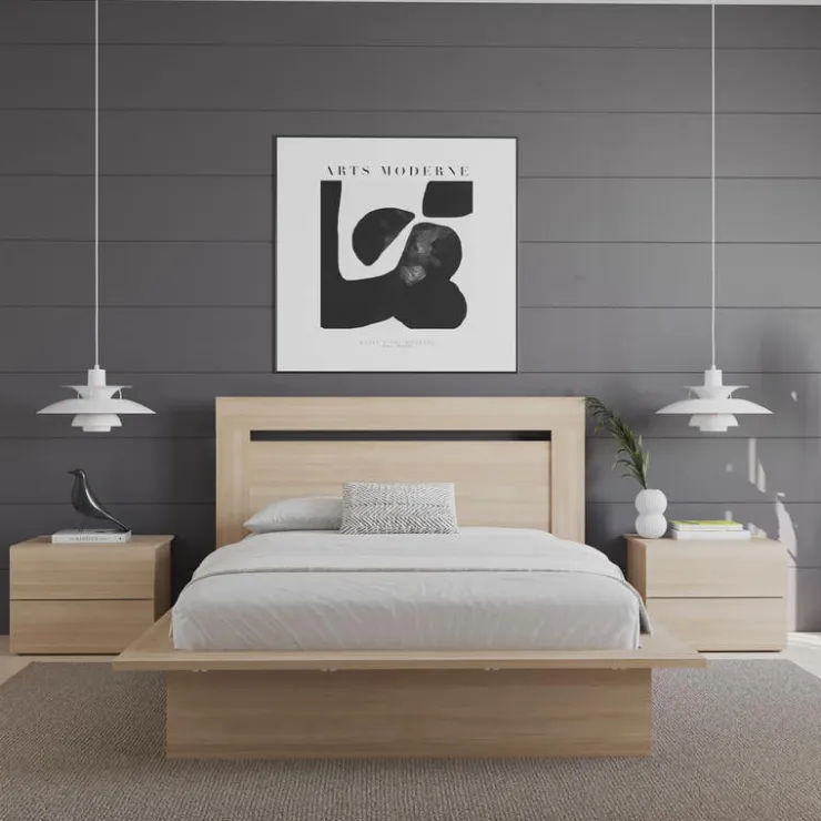 Nexera Queen Headboard - Natural Blonde Oak Outlet
