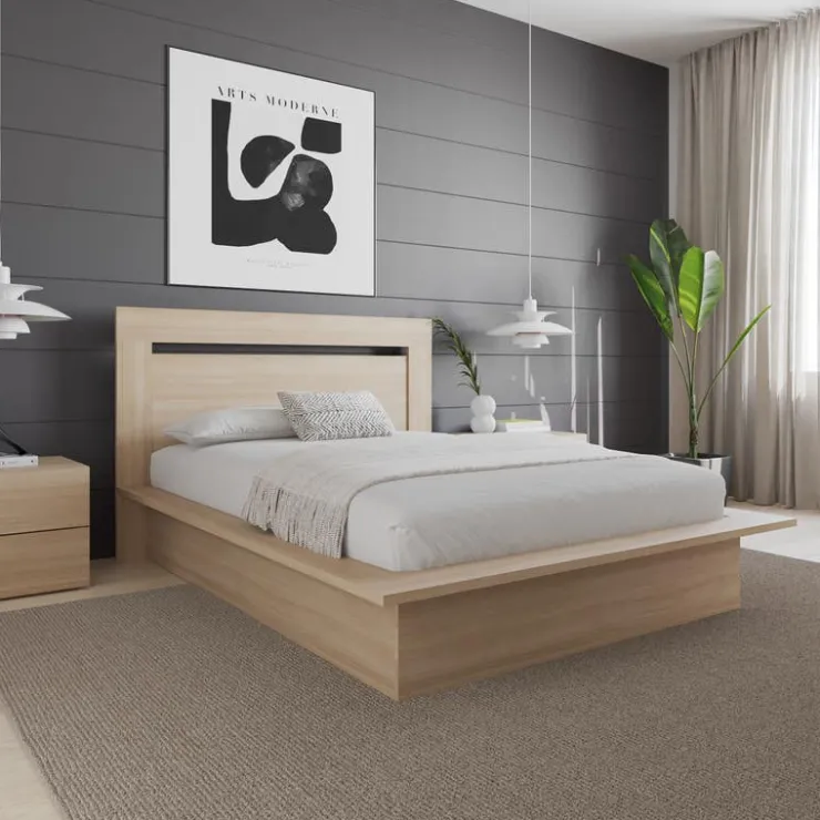 Nexera Queen Headboard - Natural Blonde Oak Outlet