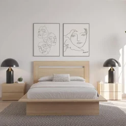 Nexera Queen Headboard - Natural Blonde Oak Outlet