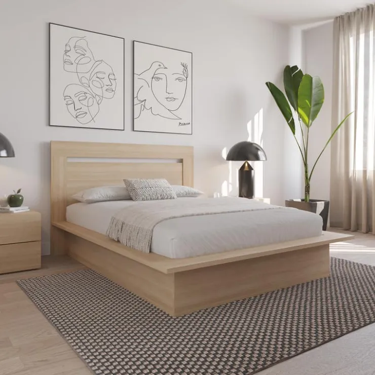 Nexera Queen Headboard - Natural Blonde Oak Outlet