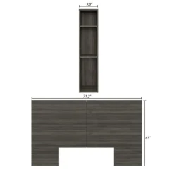 Nexera Queen Headboard - Grey Oak Best