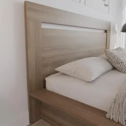 Nexera Queen Headboard - Brown Oak Clearance