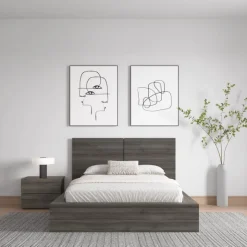 Nexera Queen Headboard - Grey Oak New