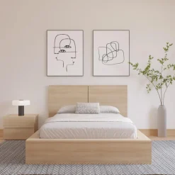 Nexera Queen Headboard - Natural Blonde Oak Sale