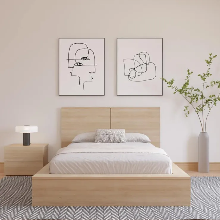 Nexera Queen Headboard - Natural Blonde Oak Sale