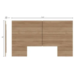 Nexera Queen Headboard - Brown Oak New