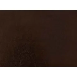 Monarch Queen Leather-Look Bed with Headboard (60") - Brown Hot