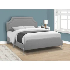 Monarch Queen Linen Bed with Headboard (60
