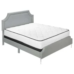Monarch Queen Linen Bed with Headboard (60