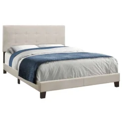 Monarch Queen Linen Bed with Headboard (60