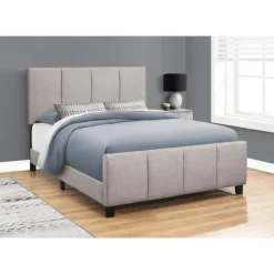 Monarch Queen Linen Bed with Headboard (60