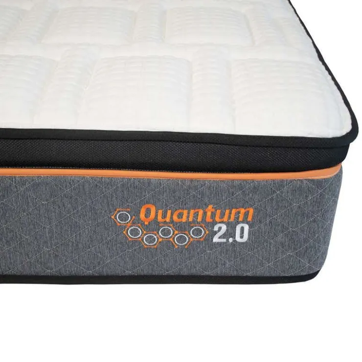 Dreamstar Queen Medium-Firm Mattress-in-a-Box with Pocket Coils- 60" Orange & Grey Clearance