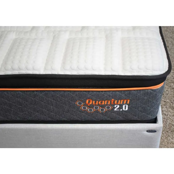 Dreamstar Queen Medium-Firm Mattress-in-a-Box with Pocket Coils- 60" Orange & Grey Clearance