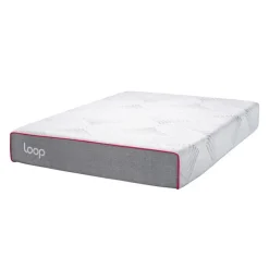 LOOP Queen Medium-Firm Memory Foam Mattress-in-a-Box - 60" Pink & white Clearance