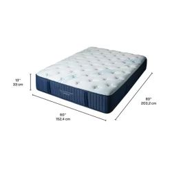Dreamstar Queen Medium-Firm Memory Foam Mattress-in-a-Box - 60" Quilted Blue/White Best