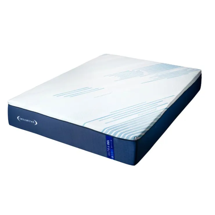 Dreamstar Queen Medium-Firm Memory Foam Mattress-in-a-Box - 60" Smooth Top Blue/White Best
