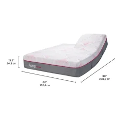 LOOP Queen Medium-Firm Split-Head Hybrid Mattress-in-a-Box - 60