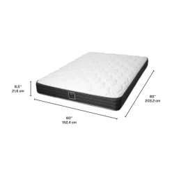 Dreamstar Queen Medium-FirmMattress with Springs - 60" White/Yorkdale Border Hot