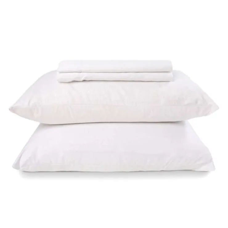 Queen Microfibre Bed Sheet Set - White Online