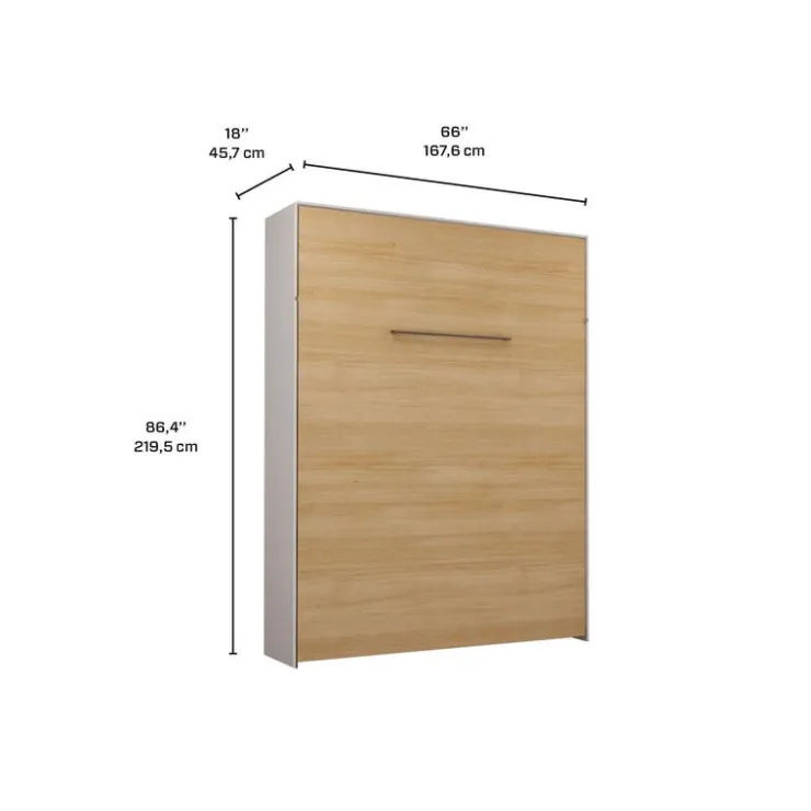 Queen Murphy Bed - Natural New