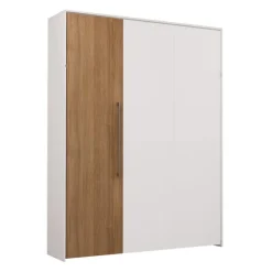 Queen Murphy Bed - White & Brown Clearance