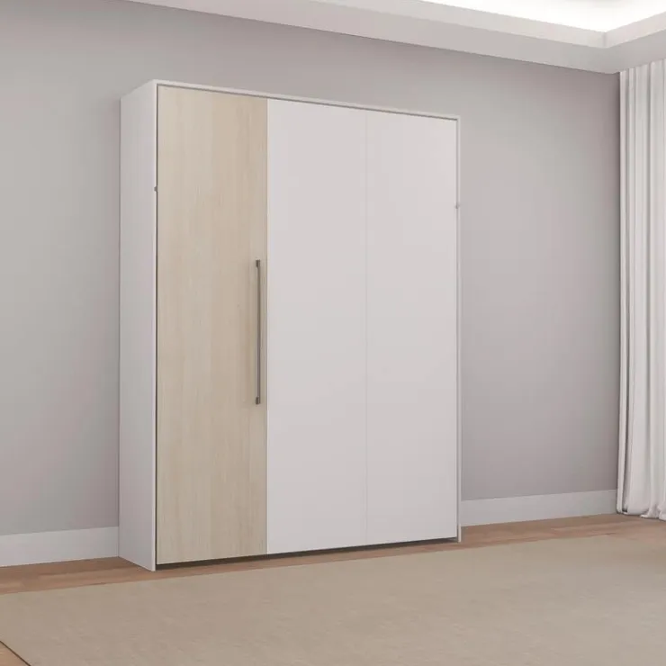 Queen Murphy Bed - White & Grey Best